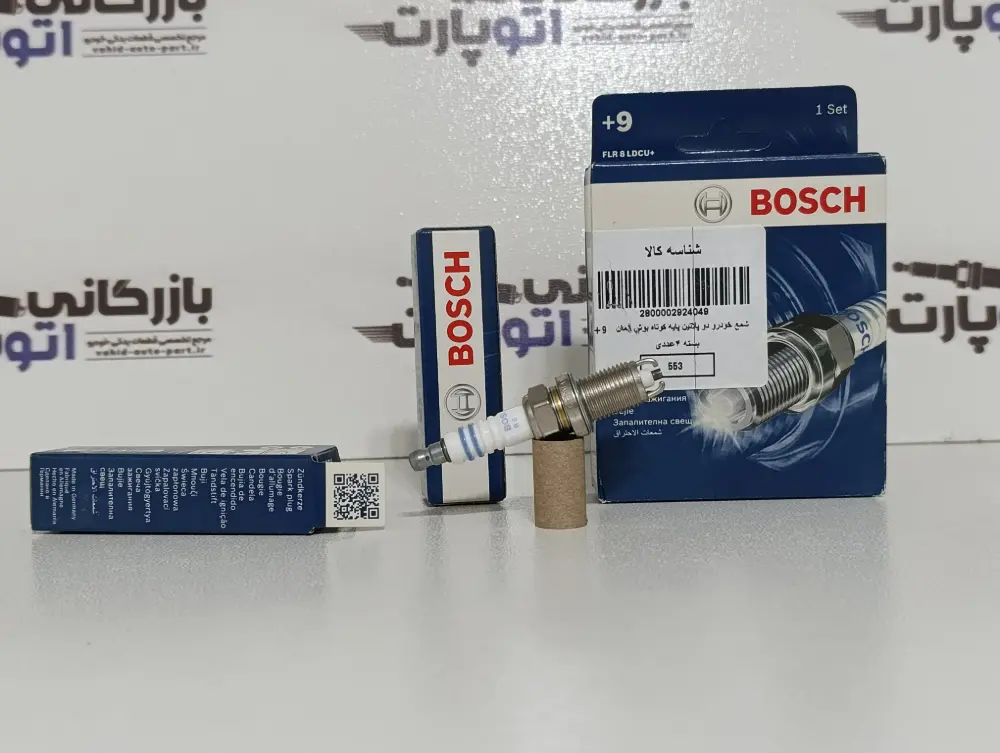 شمع دو پلاتین بوش المان پایه کوتاه FLR8LDCDU +9- بازرگانی اتو پارت