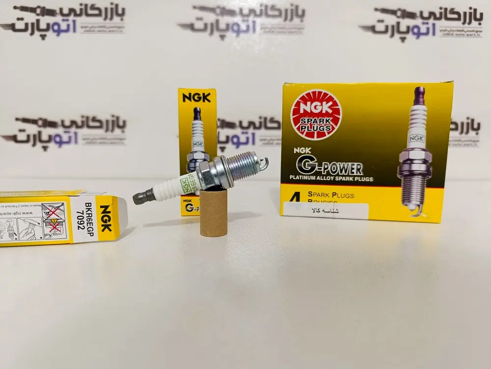 شمع سوزنی پلاتینیوم انجیکا ژاپن پایه کوتاه BKR6EGP- 7092- بازرگانی اتو پارت